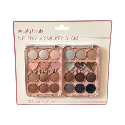 Beauty Treats Neutral & Smokey Glam Eyeshadow Palette – 12 Highly Pigmented Shades for Day & Night Makeup Looks - Knack'd Up