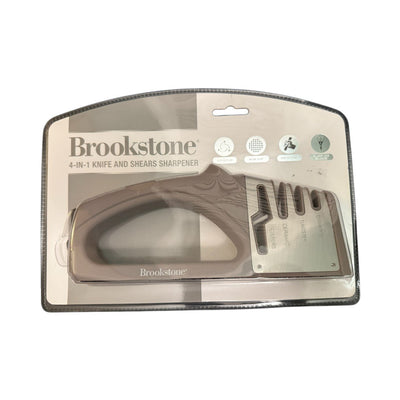 Brookstone 4 - in - 1 Knife & Shears Sharpener – Multi - Stage Diamond & Tungsten Blade Tool - Knack'd Up