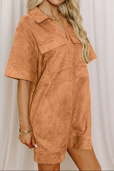 Johnny Collar Half Sleeve Dress - Knack'd Up