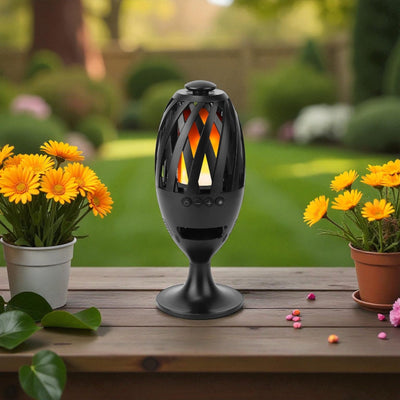 LED Flame Torch Bluetooth Speaker – Waterproof Wireless Stereo Bass Speaker with Flickering Light for Patio, Camping & Parties - Knack'd Up