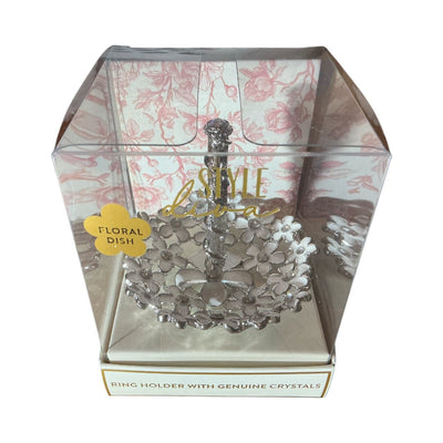 Luxury Butterfly & Floral Crystal Ring Holders – Elegant Jewelry Dish for Vanity, Bedroom, or Gift Box - Knack'd Up
