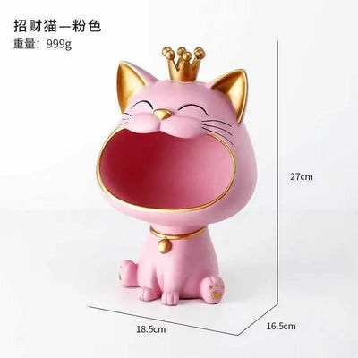 NNEOBA Lucky Cat Resin Porch Key Storage Decoration - Knack'd Up