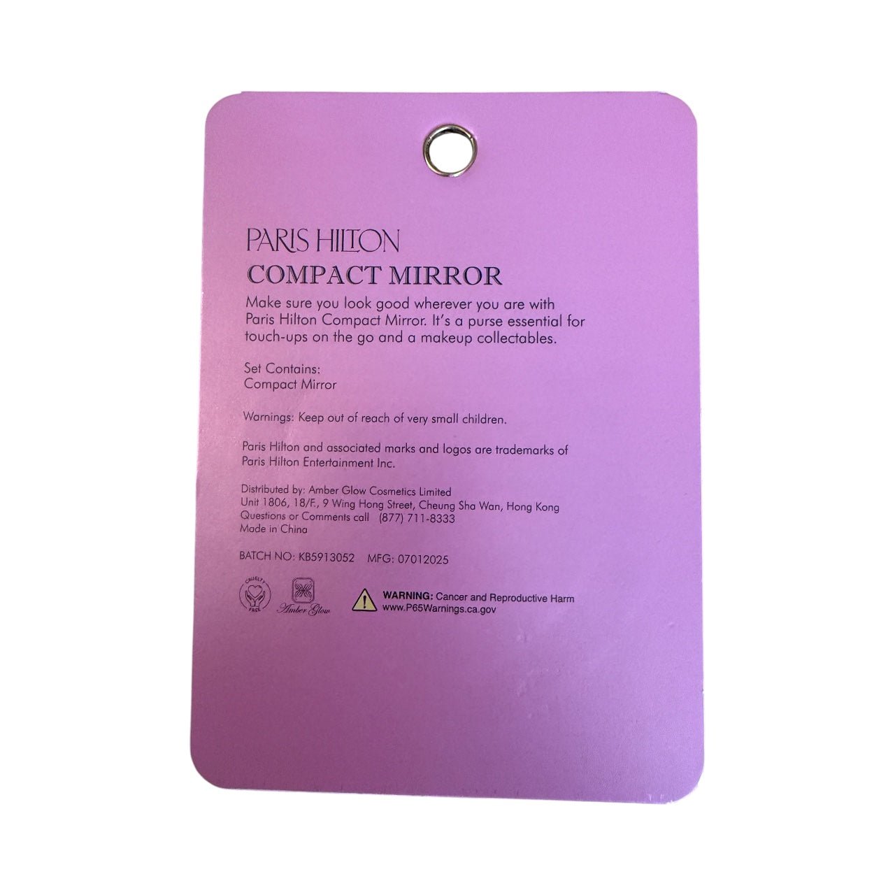 Paris Hilton Compact Heart Mirror – Double - Sided Rhinestone Makeup Mirror with Magnified View for Touch - Ups & Travel - Knack'd Up