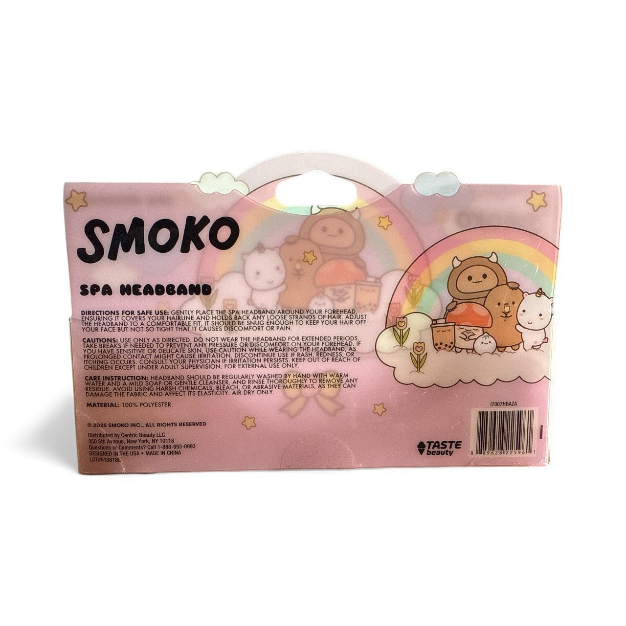 Smoko Cat Plush Spa Headband – Soft Skincare Hair Wrap for Women & Teens | Cute Self - Care Headband Gift - Knack'd Up