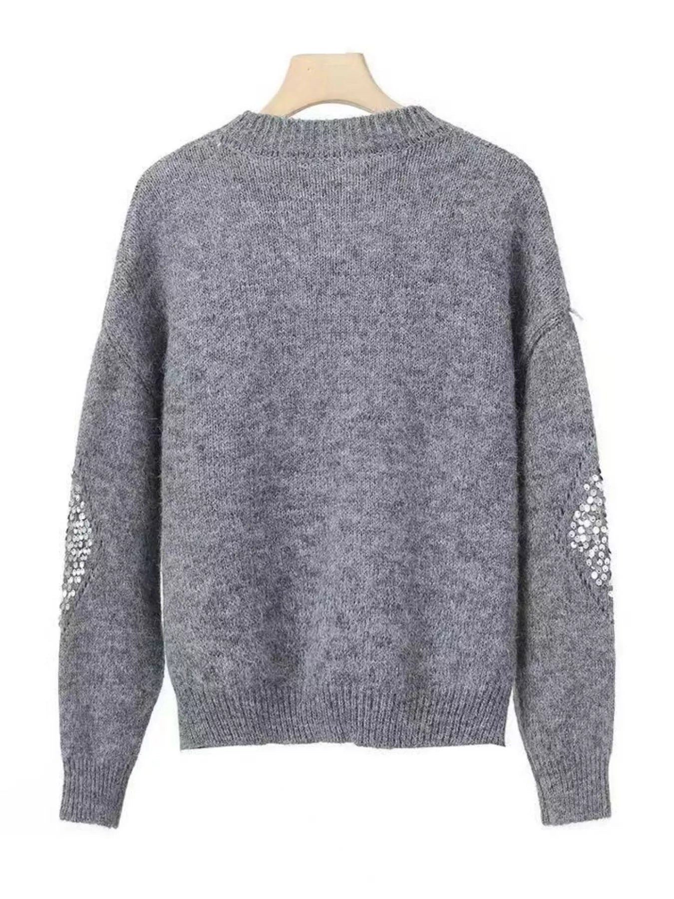 Sparkling Diamond Pattern Sweater - Knack'd Up