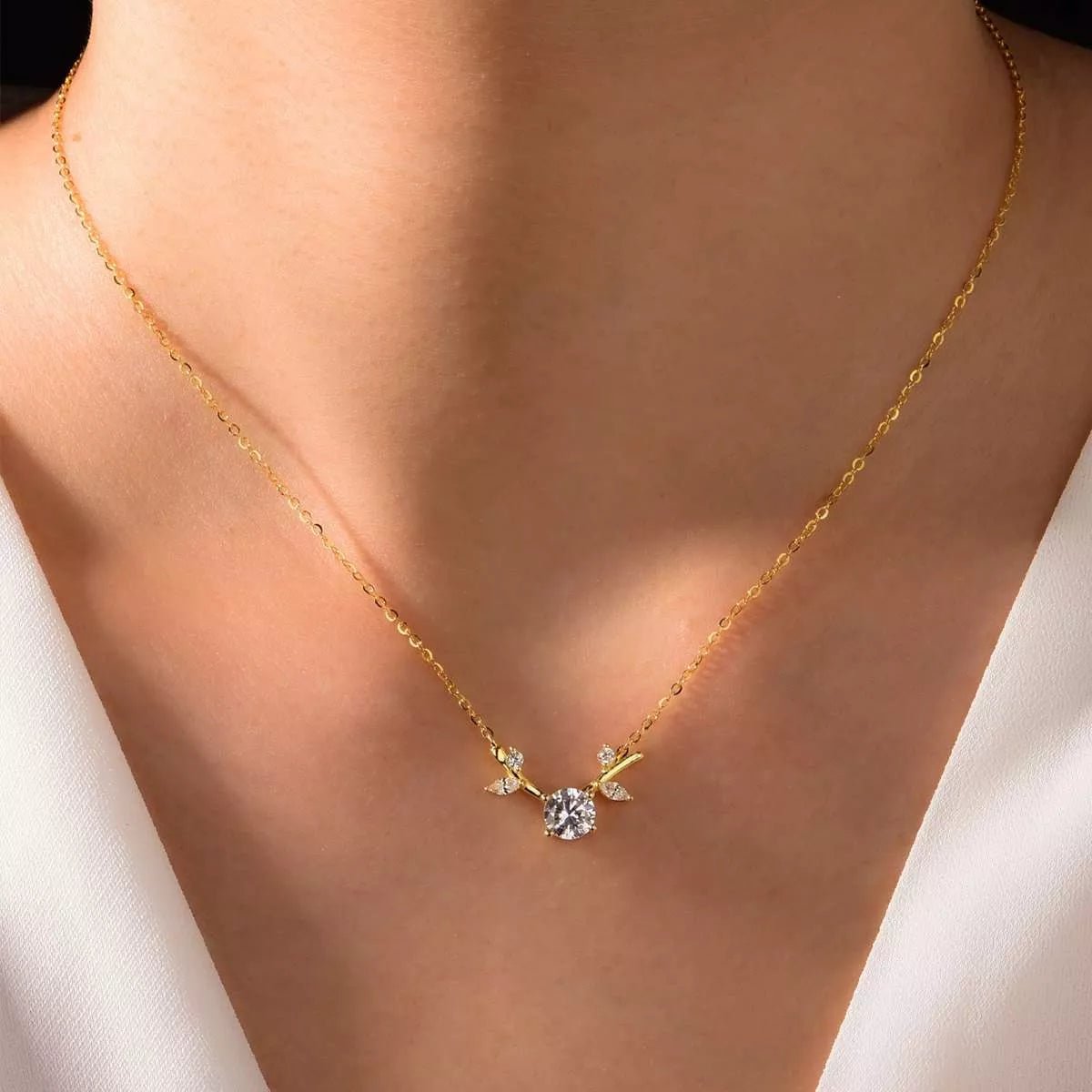 18K Gold - Plated 925 Sterling Silver Moissanite Necklace - Knack'd Up