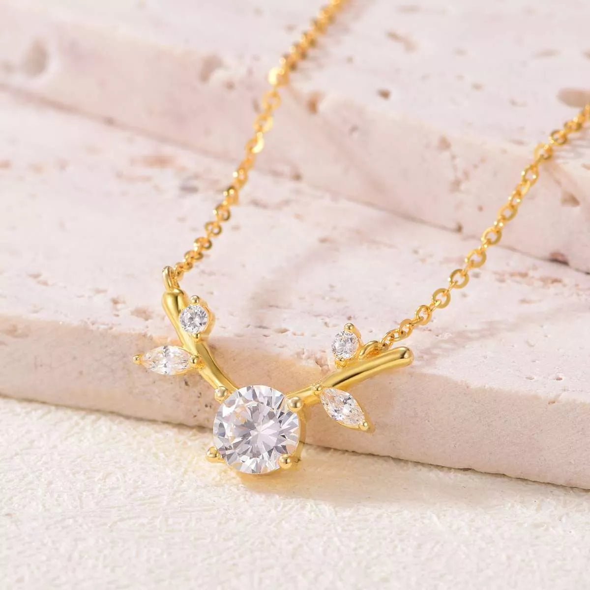 18K Gold - Plated 925 Sterling Silver Moissanite Necklace - Knack'd Up