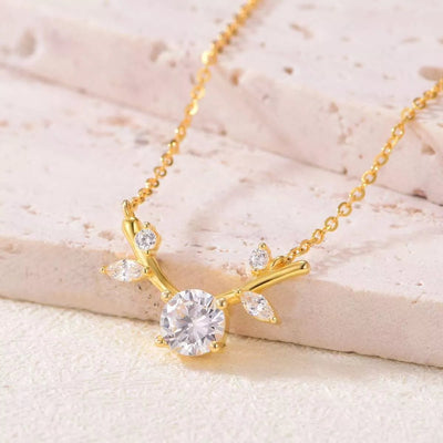 18K Gold - Plated 925 Sterling Silver Moissanite Necklace - Knack'd Up