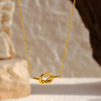 18K Gold - Plated Knot Pendant Necklace - Knack'd Up