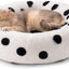 23” Plush Donut Cat Bed – Ultra - Soft, Cozy & Washable Calming Pet Nest for Cats & Small Dogs - Knack'd Up