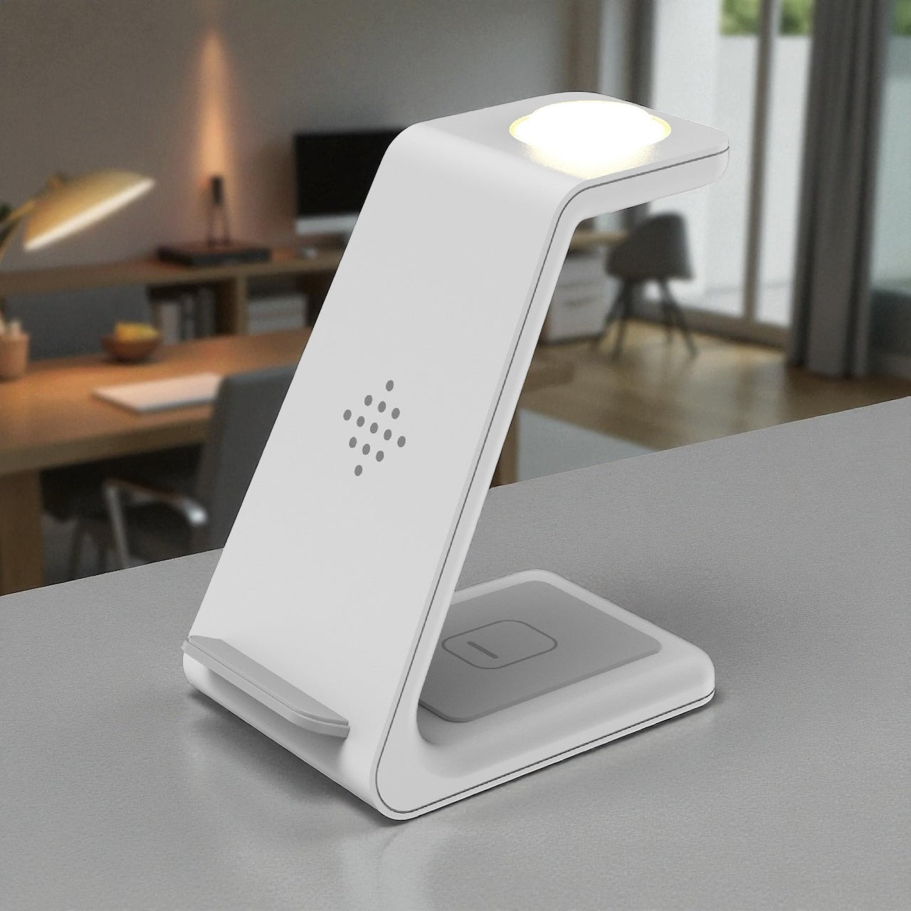 3 - in - 1 Wireless Charging Station – Fast Charger Dock & Stand for Samsung Phone, Watch & Earbuds - Knack'd Up