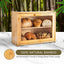 CARLA HOME Double Layer Bamboo Bread Box for Kitchen Counter with Large Capacity and Transparent Window-3