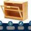 CARLA HOME Double Layer Bamboo Bread Box for Kitchen Counter with Large Capacity and Transparent Window-4