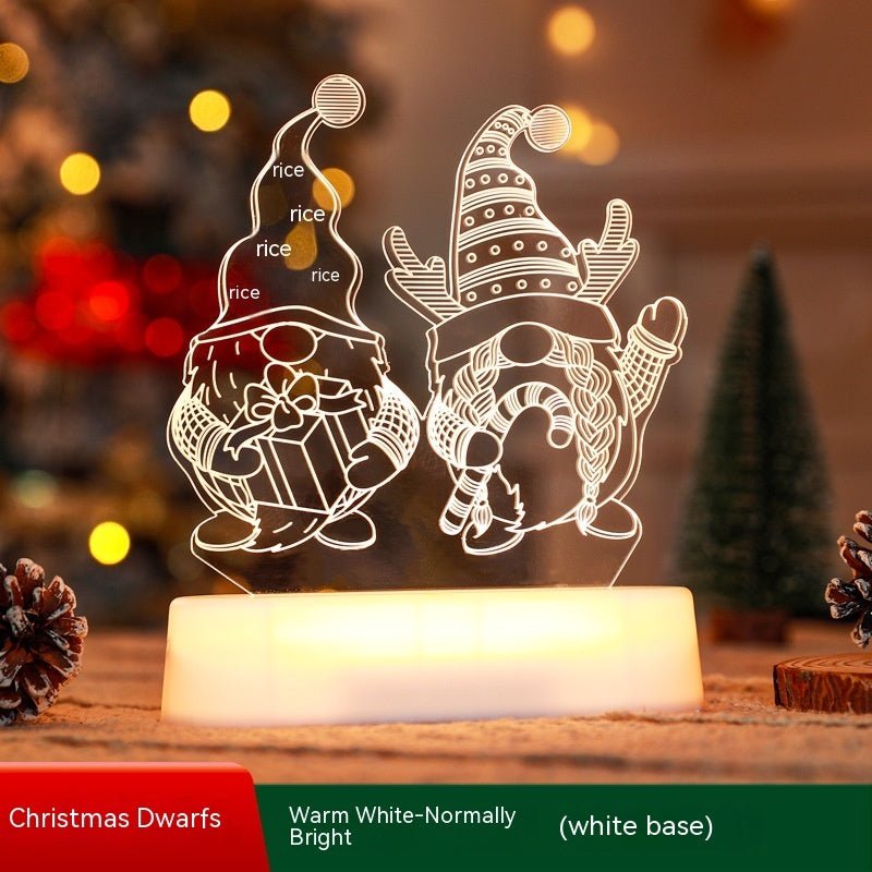 3D Acrylic Christmas Lamp – LED Holiday Night Light for Festive Home Décor & Unique Christmas Gift - Knack'd Up