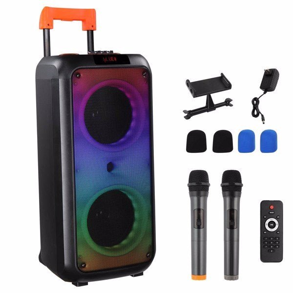 40W Bluetooth Party Speaker – Multi - Light Rhythm Speaker with Remote Control & Powerful Bass - Knack'd Up