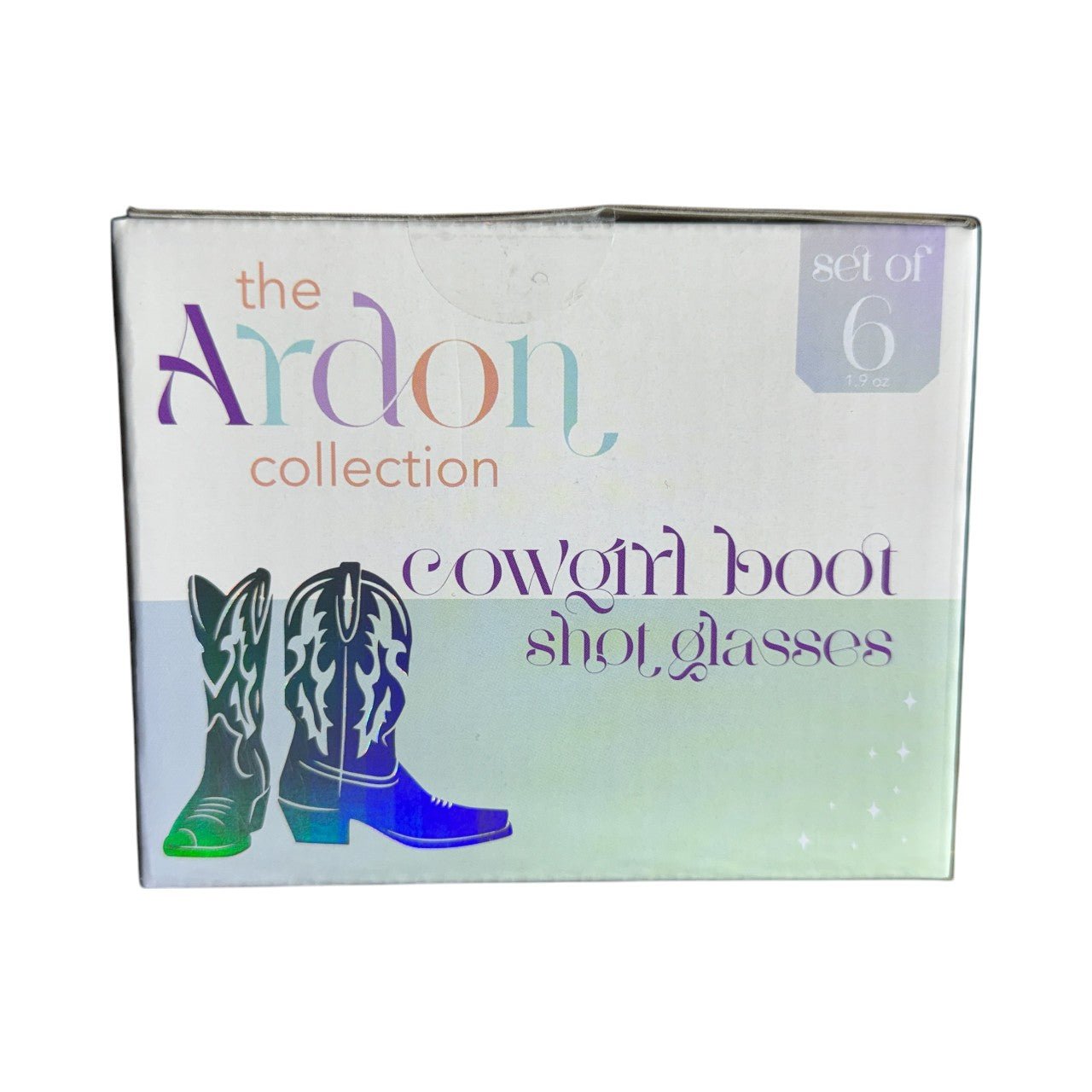 6 - Piece Cowgirl Boot Shot Glass Set – 1.9oz Western Barware for Rustic Parties, Country Weddings & Home Bars - Knack'd Up