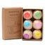 6 - Piece Organic Bath Bombs Gift Set – Mint, Lavender, Rose, Green Tea, Strawberry, Orange (Bubble Bath Fizzies) - Knack'd Up
