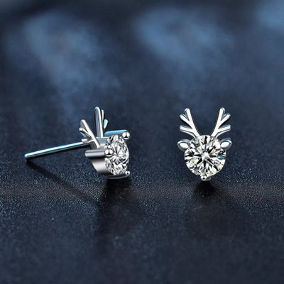 925 Sterling Silver Deer Stud Earrings - Knack'd Up