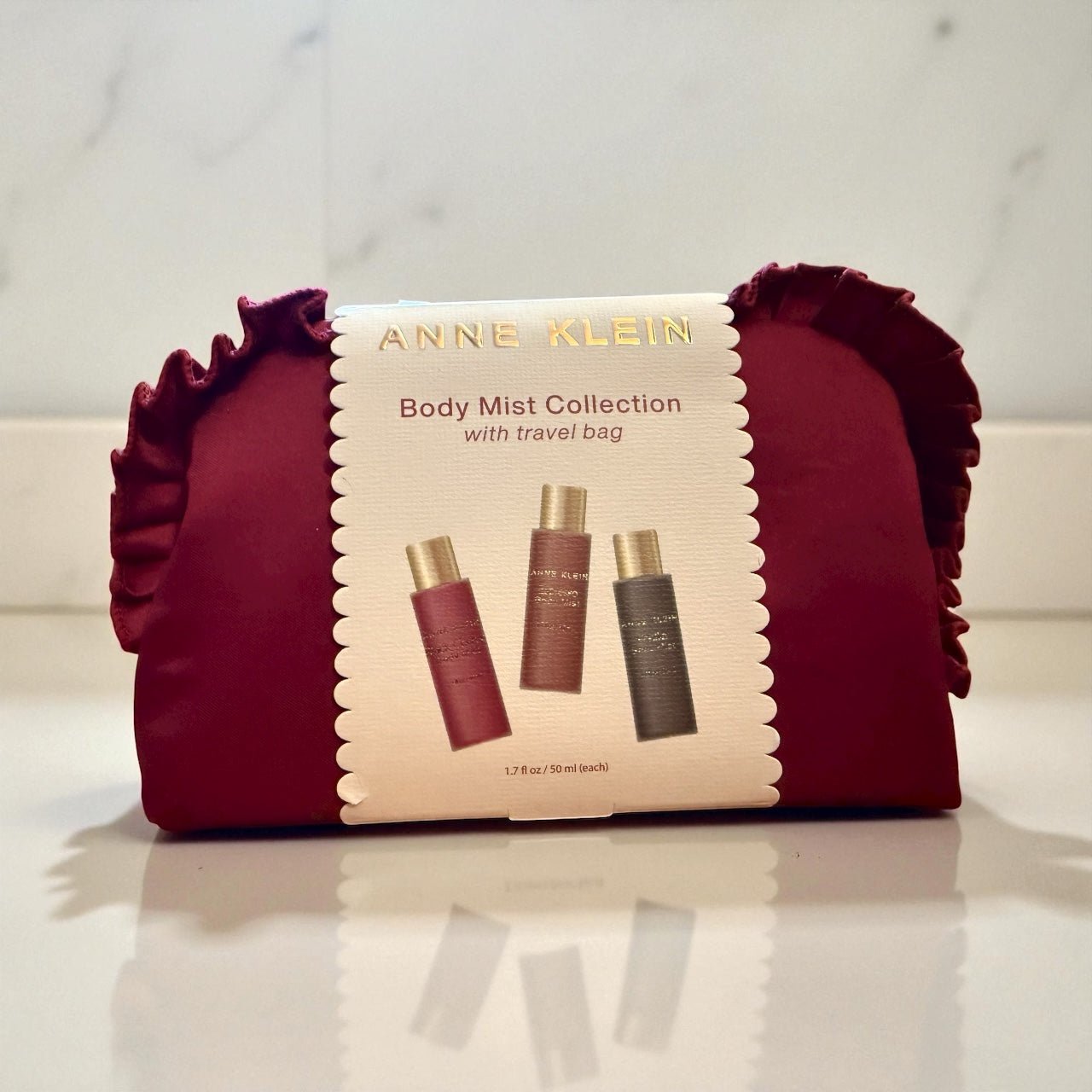 Anne Klein Body Mist Collection with Travel Bag – 3 Fragrance Mists Set (50 ml each) for Daily Luxury & On - the - Go Freshness - Knack'd Up