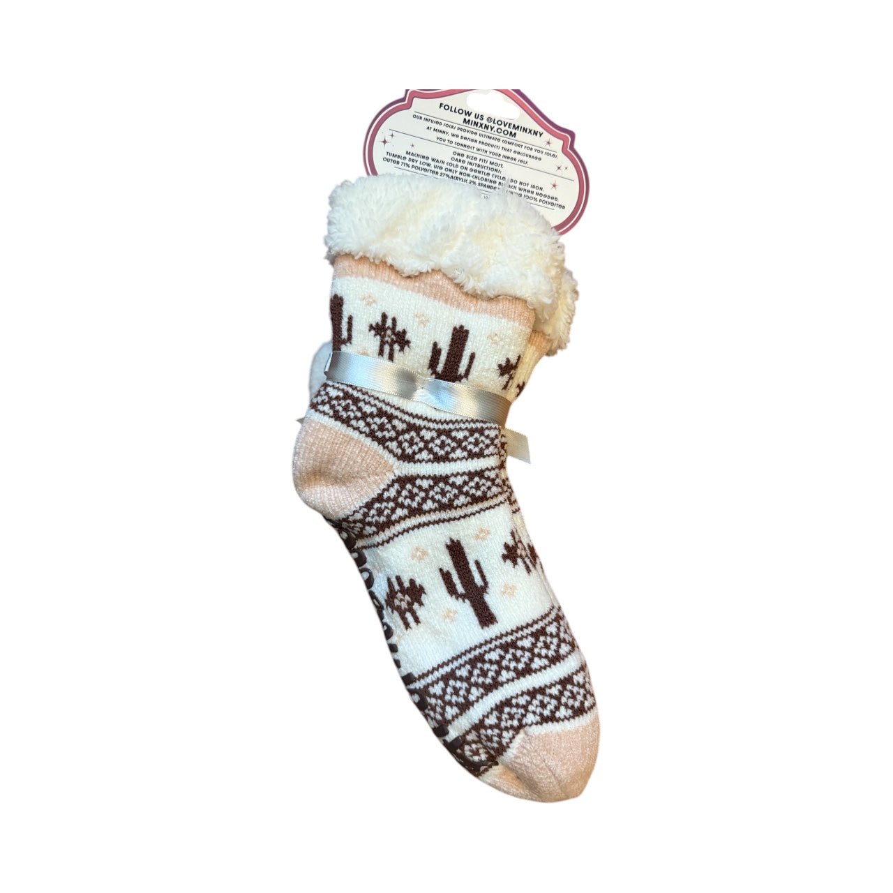 Aromasoles Lavender & Shea Butter Infused Cozy Socks – Calming, Relaxing & Soothing Scented Slipper Socks with Bonus Keychain - Knack'd Up