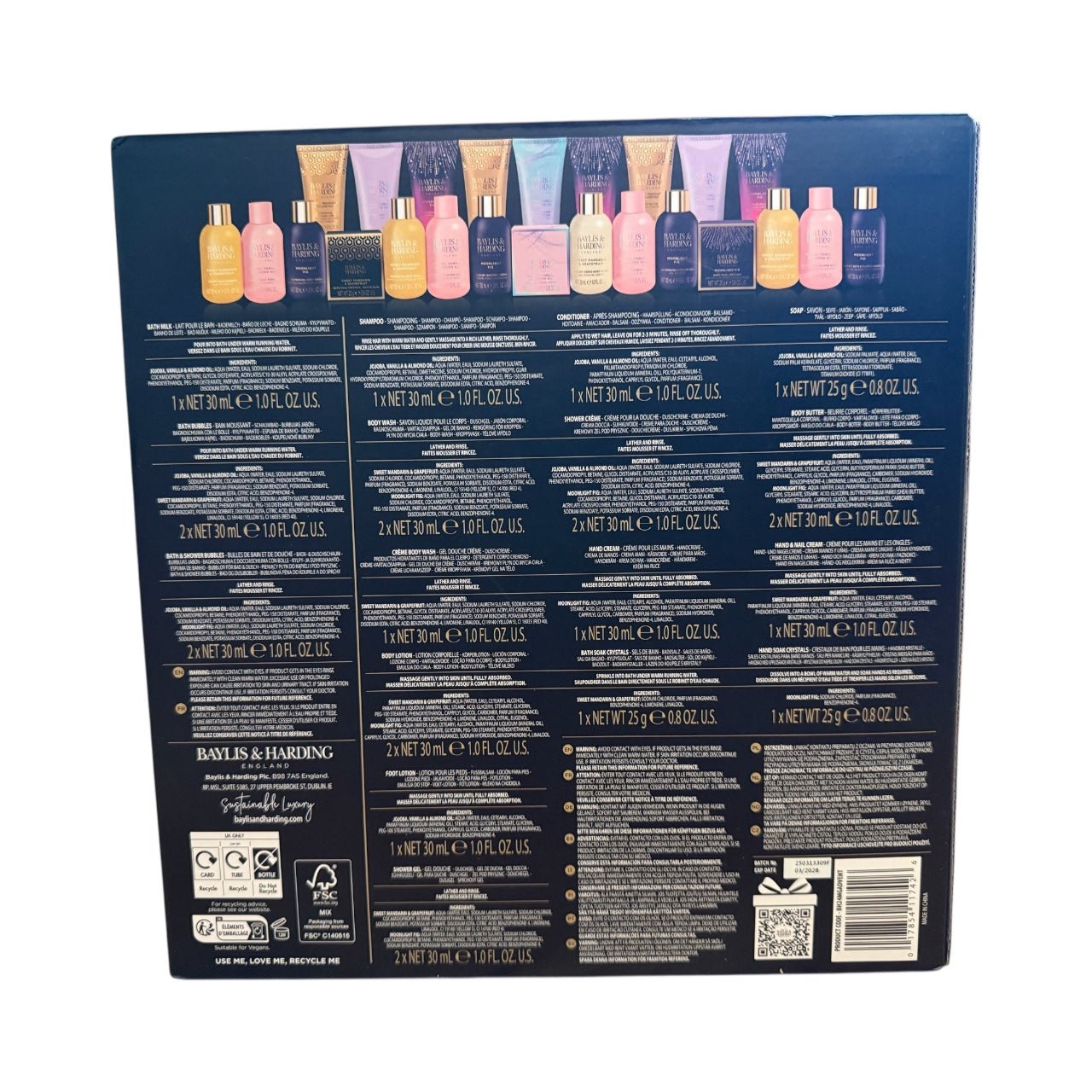 Baylis & Harding 24 Days of Beauty Advent Calendar – Luxury Bath & Body Gift Set for Women | Holiday Skincare & Fragrance Collection - Knack'd Up