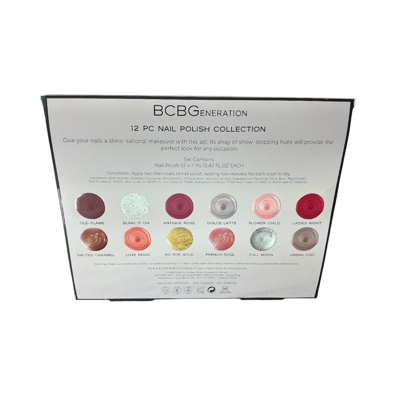 BCBG Generation 12 - Piece Nail Polish Collection – Flawless Coverage, Glossy Shine & Super - Strong Wear - Knack'd Up