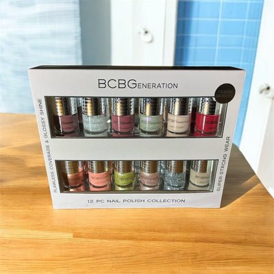 BCBG Generation 12 - Piece Nail Polish Collection – Flawless Coverage, Glossy Shine & Super - Strong Wear - Knack'd Up