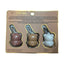 Beary Cute Lip Balm Trio Keychain Set – Vanilla, Coconut & Chocolate Moisturizing Lip Balms - Knack'd Up