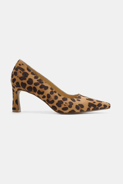 Beast Fashion Faux Suede Leopard Point Toe Pumps - Knack'd Up