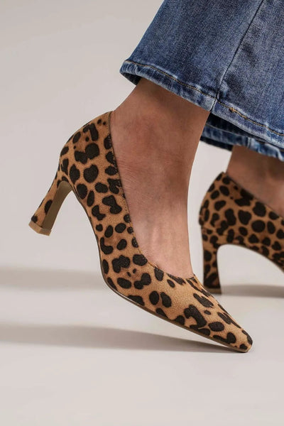 Beast Fashion Faux Suede Leopard Point Toe Pumps - Knack'd Up