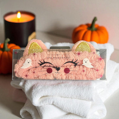 Beauty Balance Pink Cat Spa Headband – Soft Plush Skincare & Makeup Hair Wrap for Women, Girls & Teens - Knack'd Up
