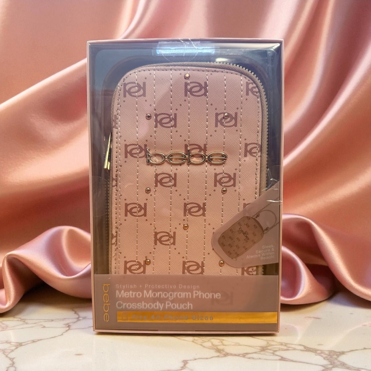 Bebe Metro Monogram Phone Crossbody Pouch – Stylish & Protective Designer Mini Bag for Everyday Essentials - Knack'd Up