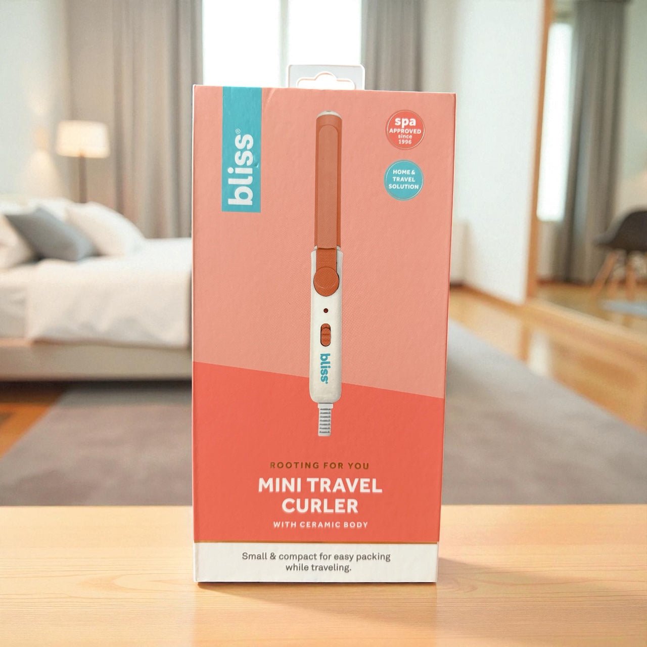 Bliss Mini Travel Curler – Compact Ceramic Hair Curler for Effortless Styling On - the - Go | Fast Heat & Frizz - Free Shine - Knack'd Up