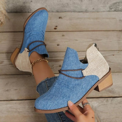 Block Heel Ankle Boots - Knack'd Up