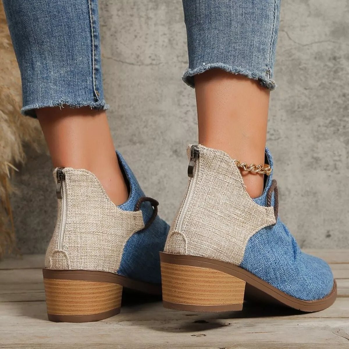 Block Heel Ankle Boots - Knack'd Up