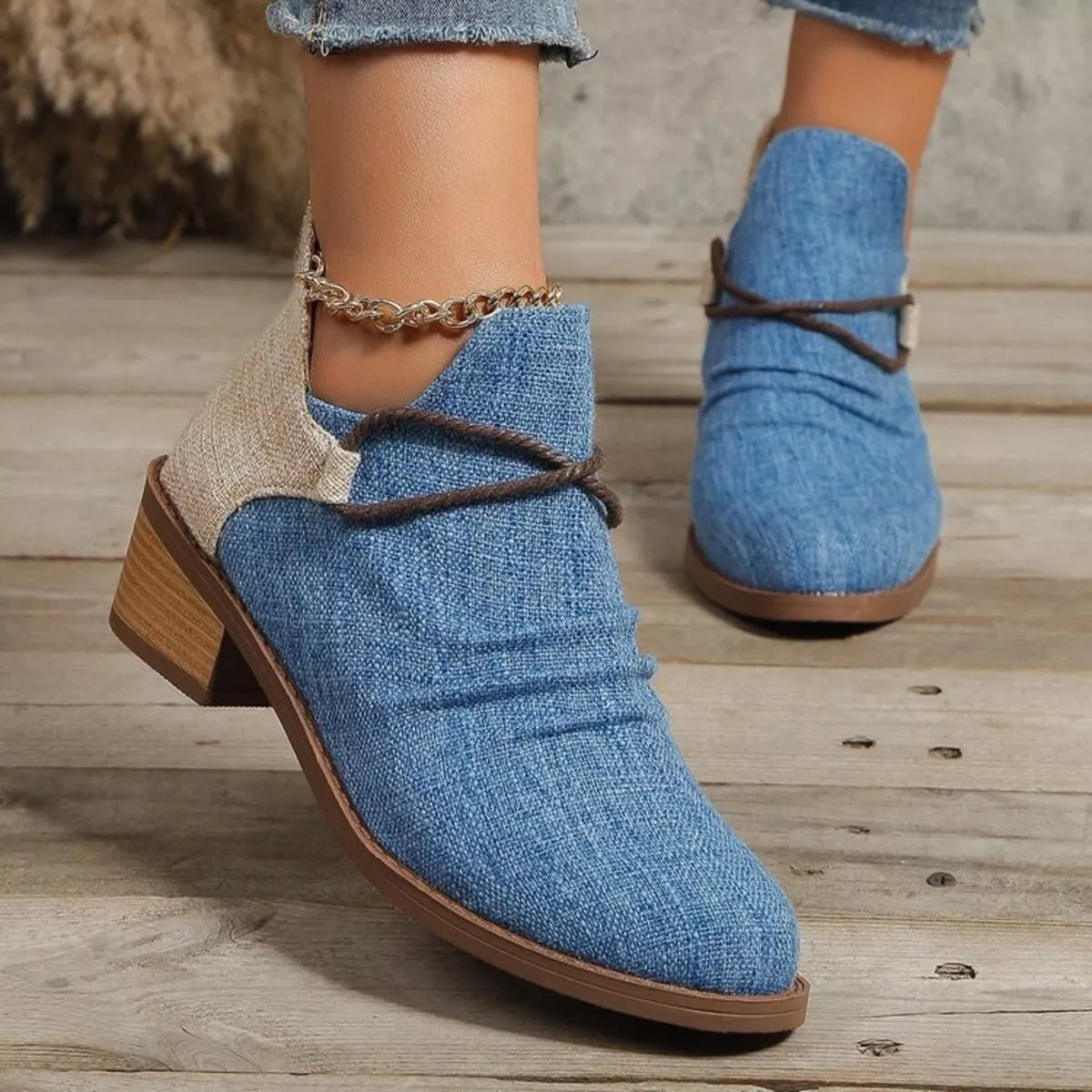 Block Heel Ankle Boots - Knack'd Up