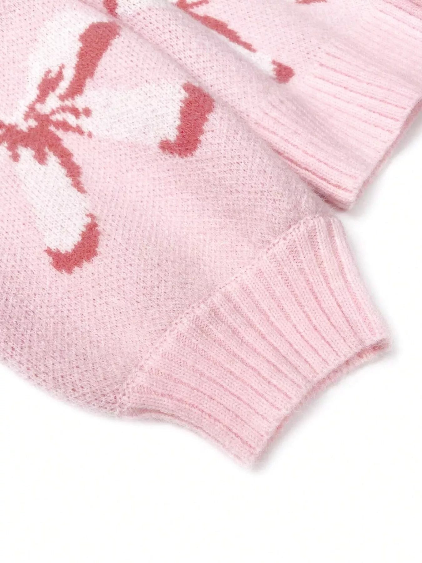 Bow Round Neck Dropped Shoulder Sweater - Knack'd Up