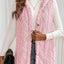 Button Up Plush Hooded Vest Coat - Knack'd Up