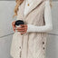 Button Up Plush Hooded Vest Coat - Knack'd Up