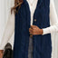 Button Up Plush Hooded Vest Coat - Knack'd Up