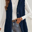 Button Up Plush Hooded Vest Coat - Knack'd Up