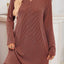 Casual Ribbed Knit Long Sleeve Dress - Knack'd Up