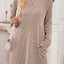 Casual Ribbed Knit Long Sleeve Dress - Knack'd Up