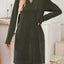 Casual Ribbed Knit Long Sleeve Dress - Knack'd Up