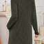 Casual Ribbed Knit Long Sleeve Dress - Knack'd Up