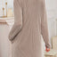 Casual Ribbed Knit Long Sleeve Dress - Knack'd Up