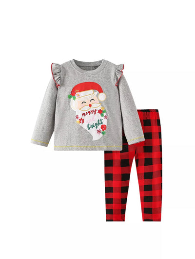 Children's Christmas Santa Long Sleeve Pajama Set - Knack'd Up