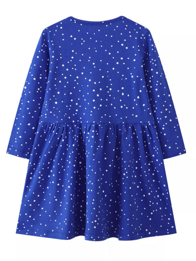 Children's Christmas Theme Long Sleeve Dress - Knack'd Up