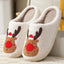 Christmas Elk Cozy Slippers – Warm Plush Holiday House Shoes for Women & Men - Knack'd Up