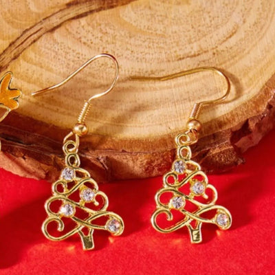 Christmas Tree Shape Dangle Earrings - Knack'd Up
